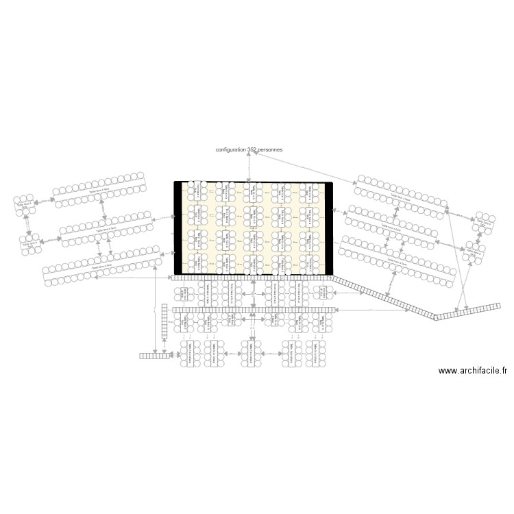 configuration 352 personnes. Plan de 0 pièce et 0 m2