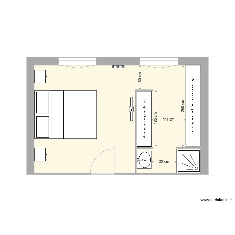 suite parentale. Plan de 0 pièce et 0 m2