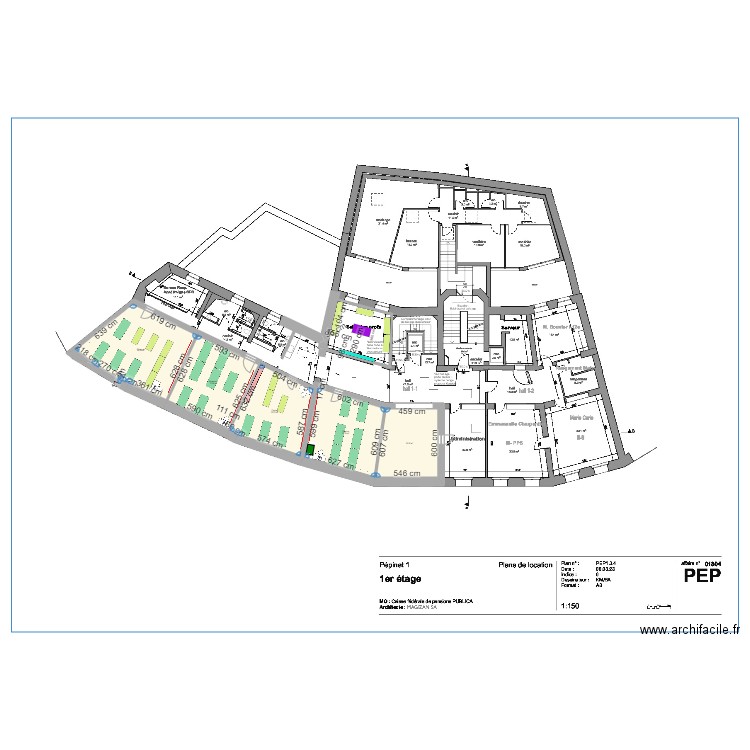 ArchesPepinet. Plan de 6 pièces et 212 m2