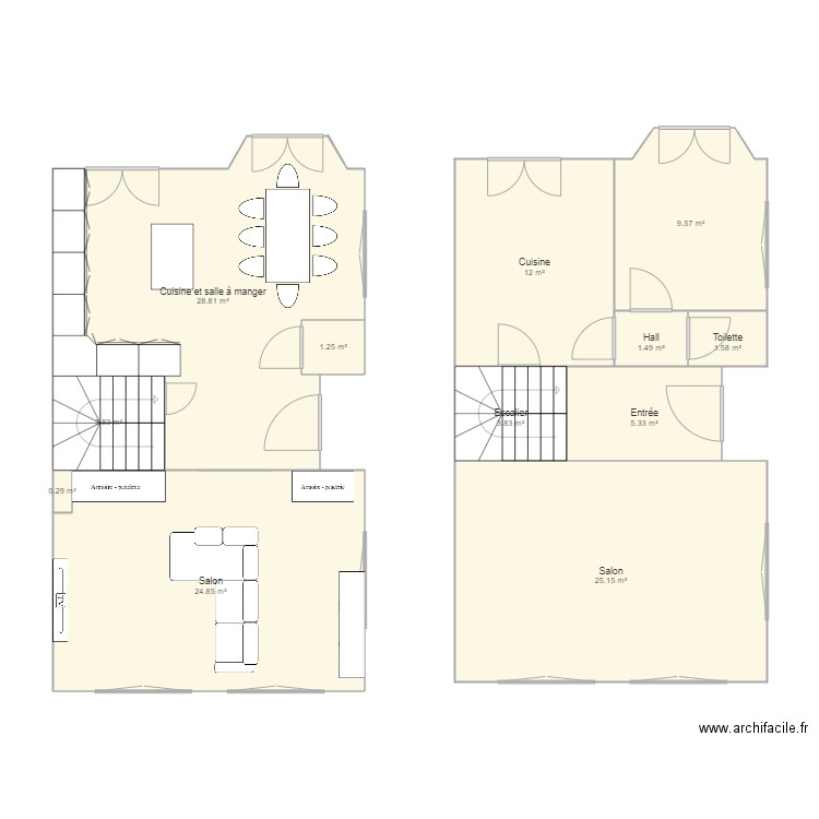 Maison plan actuel. Plan de 0 pièce et 0 m2