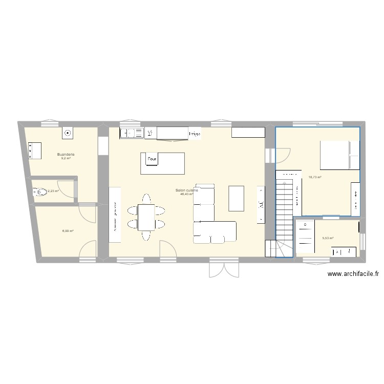 Maison Monts 2. Plan de 0 pièce et 0 m2