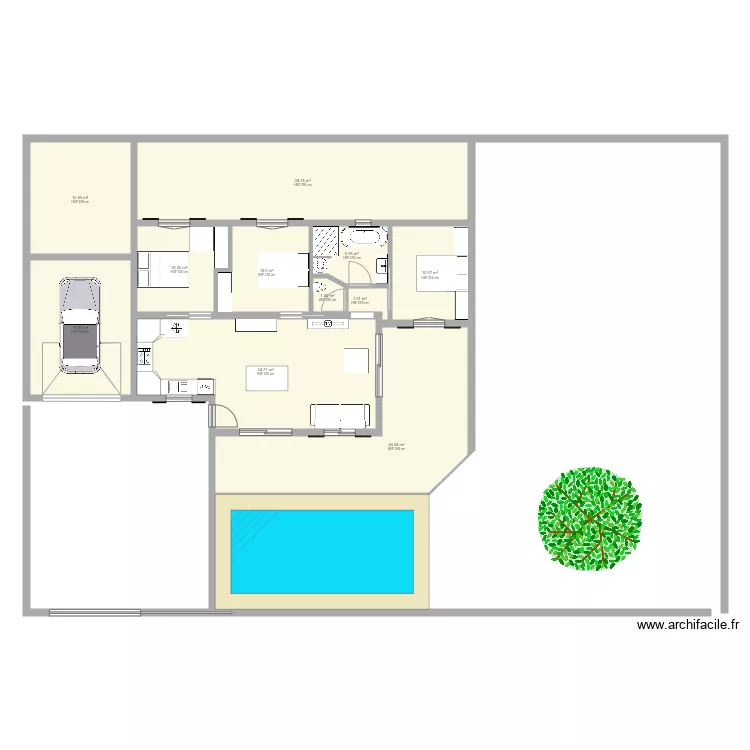 Maison t4 500m2 terrain . Plan de 