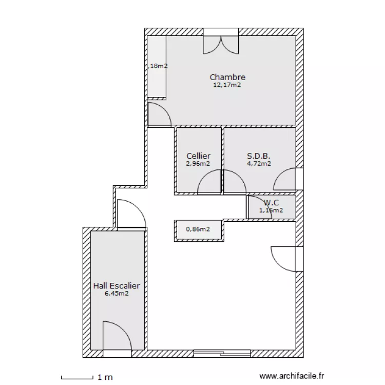 Etage Saint Sever. Plan de 