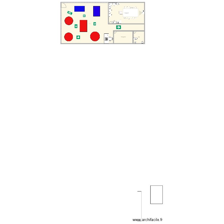 aménagement. Plan de 4 pièces et 483 m2