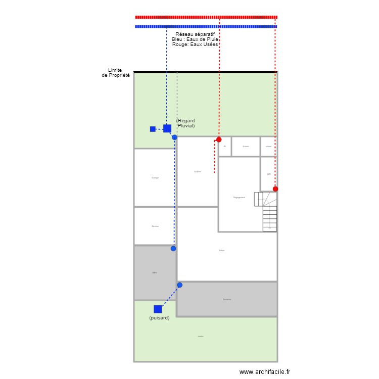 rdc magny. Plan de 0 pièce et 0 m2