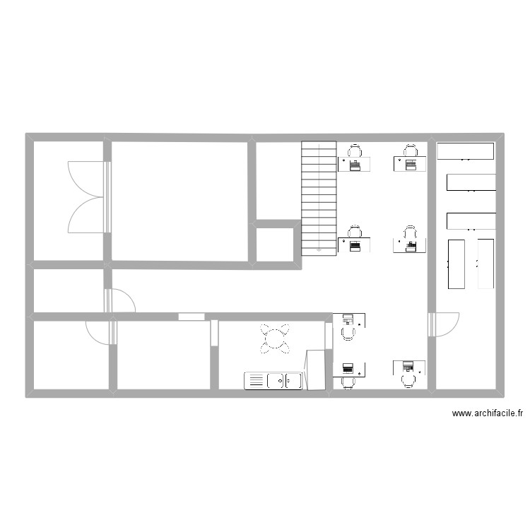Sede Gerencia 1. Plan de 7 pièces et 120 m2