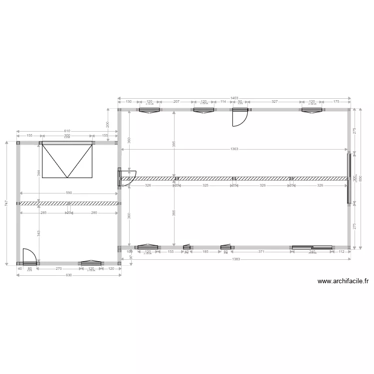 MAGAUD/PERET VS/ELEVATION. Plan de 