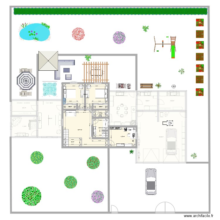 PLAN AC 17. Plan de 17 pièces et 283 m2