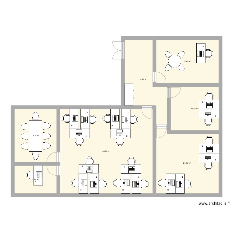 Reorg bureau SCIS. Plan de 0 pièce et 0 m2