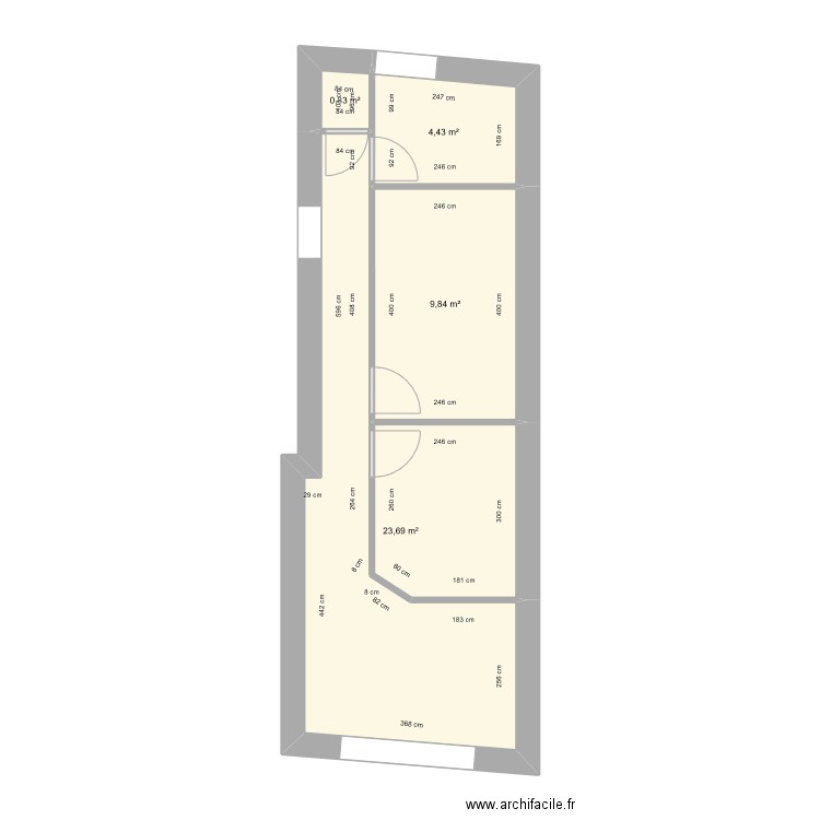ATELIER HALYXE - EDL. Plan de 4 pièces et 39 m2