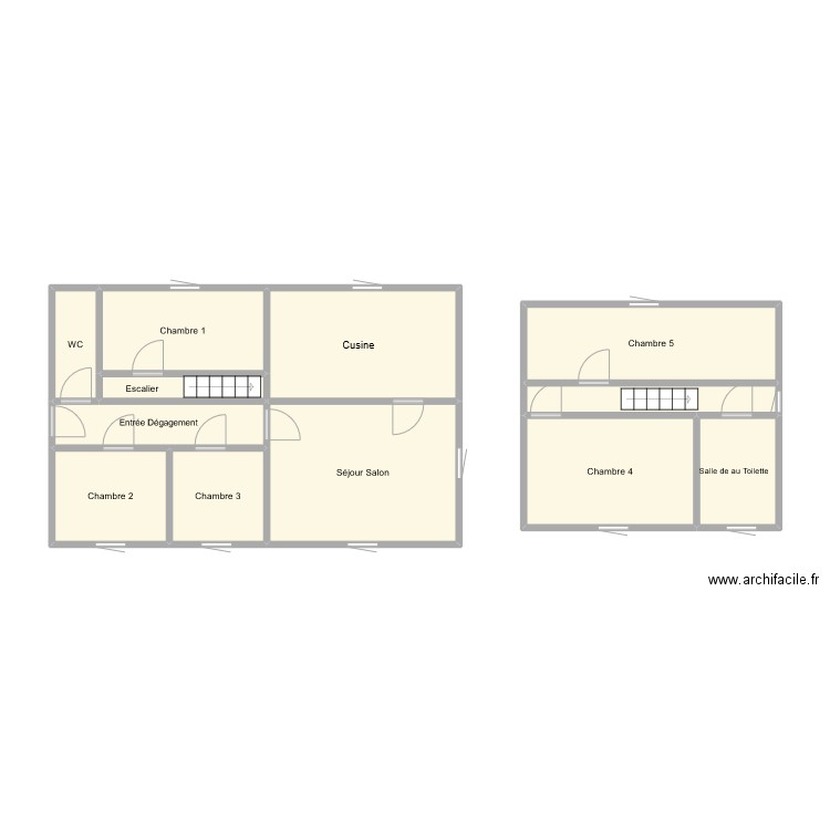 maison surv. Plan de 12 pièces et 55 m2