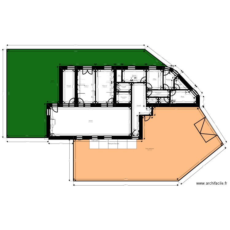 95 SARCELLES Jordan X Armel. Plan de 18 pièces et 438 m2