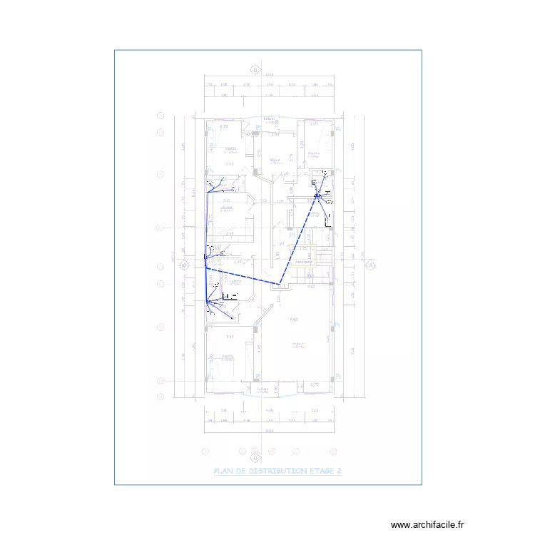 Alimentation eau froide &eacute;tage 2. Plan de 0 pièce et 0 m2