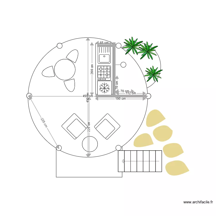 cabana  o ninho rez. Plan de 