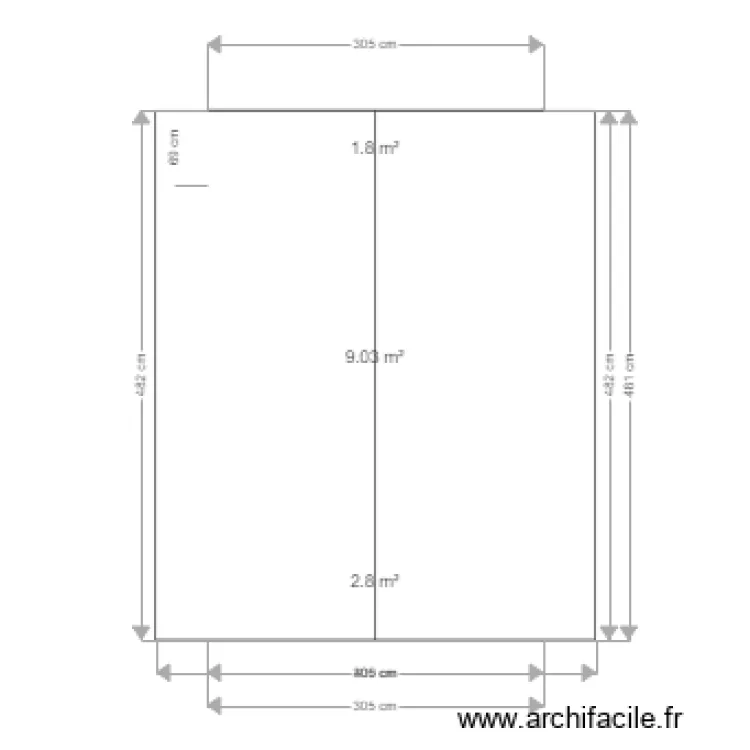 cabane de jardin. Plan de 