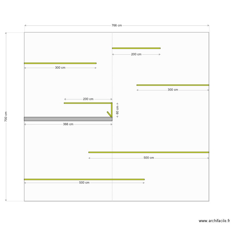 Lineaire plafond. Plan de 0 pièce et 0 m2