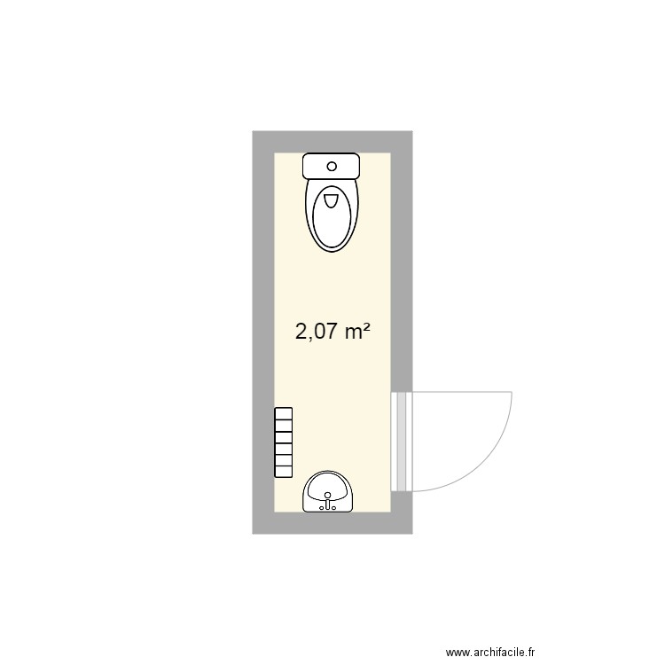 WC existant Parisot. Plan de 0 pièce et 0 m2