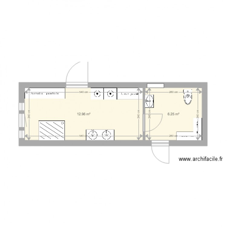 Salle de Bain 2. Plan de 0 pièce et 0 m2