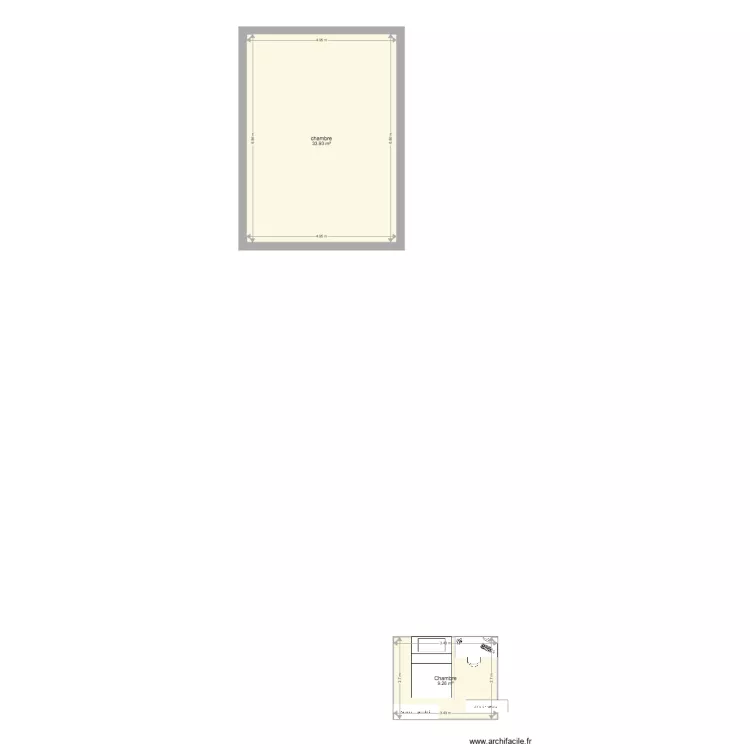chambre. Plan de chambre. Plan de