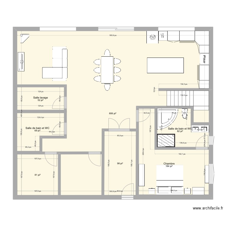 Maison 2. Plan de 7 pièces et 193 m2