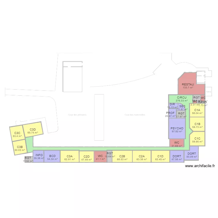 ECOLE SAINT FRANCOIS RONCQ ABORDS. Plan de 
