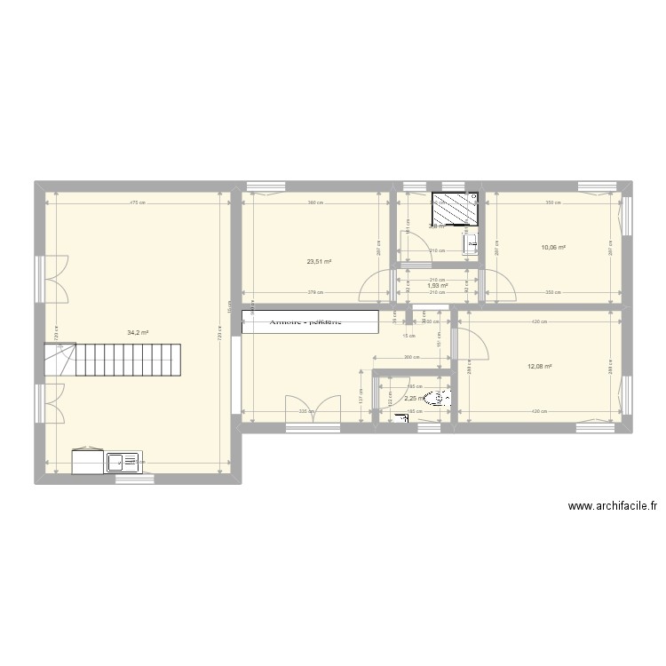 14 Passerelle Etage . Plan de 0 pièce et 0 m2
