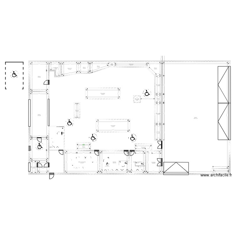 magasin. Plan de 0 pièce et 0 m2