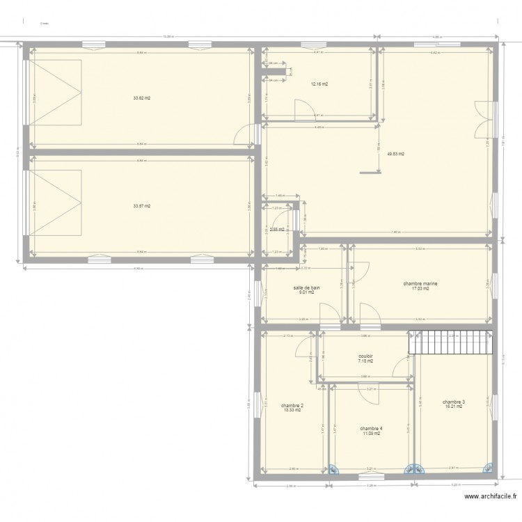 maisons jumelees en L étage. Plan de 0 pièce et 0 m2