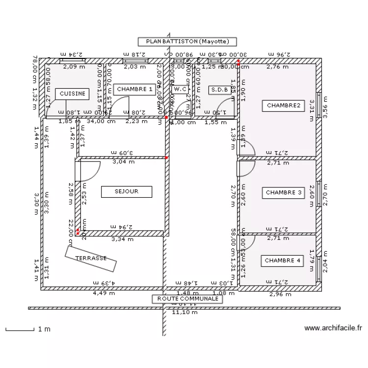 PLAN BATTISTON (Mayotte). Plan de 