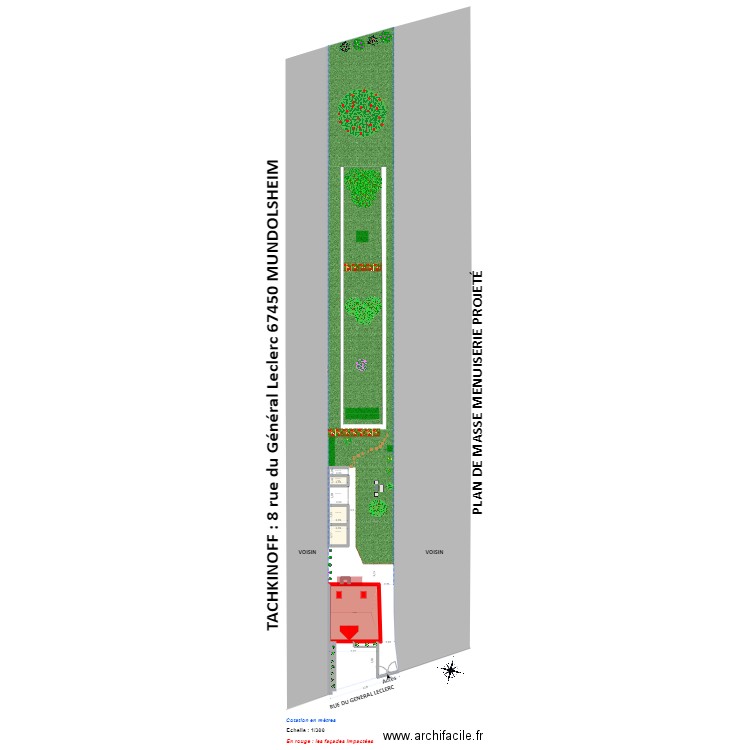 Plan de Masse Leclerc MENUISERIE. Plan de 4 pièces et 94 m2