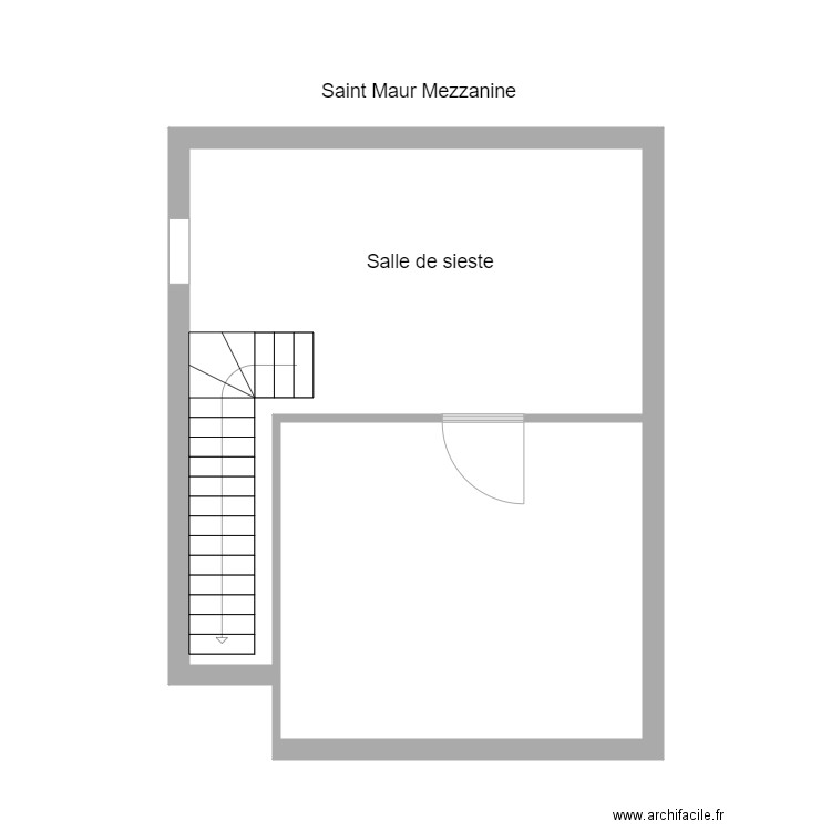 Saint Maur Mezannine . Plan de 2 pièces et 38 m2