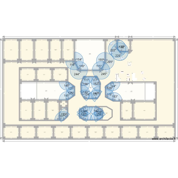 EHPAD PUZZLE. Plan de 75 pièces et 6625 m2