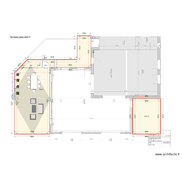 Terrasse pare vent 5. Plan de 0 pièce et 0 m2