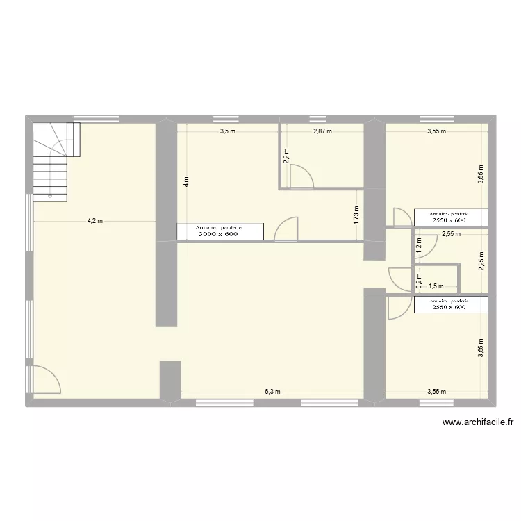 Maison2. Plan de 7  et 135 m²