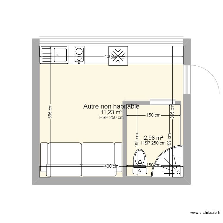 cuisine ete porte coté jardin. Plan de 0 pièce et 0 m2