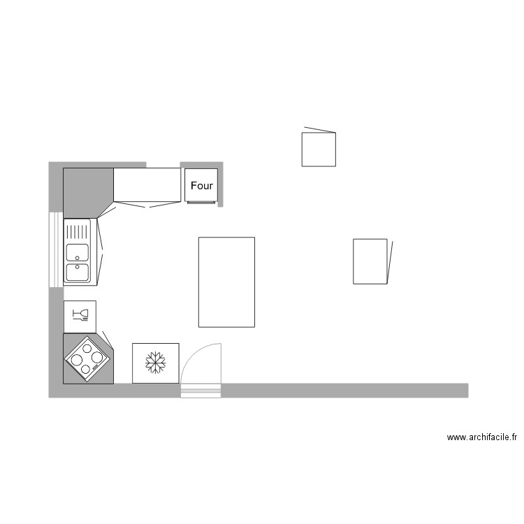 CUISINE BORDEAUX. Plan de 0 pièce et 0 m2