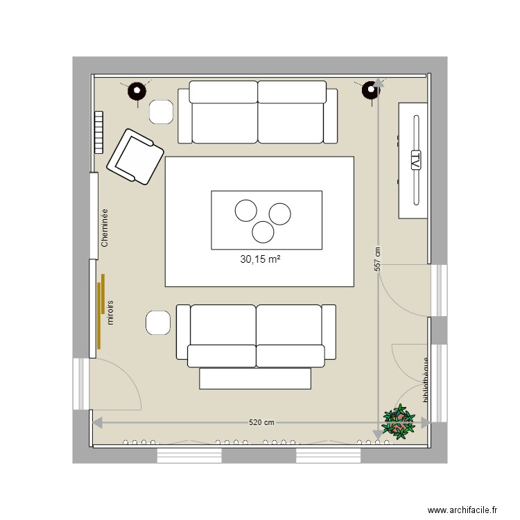 LA MAISON DES VIGNES salon. Plan de 0 pièce et 0 m2