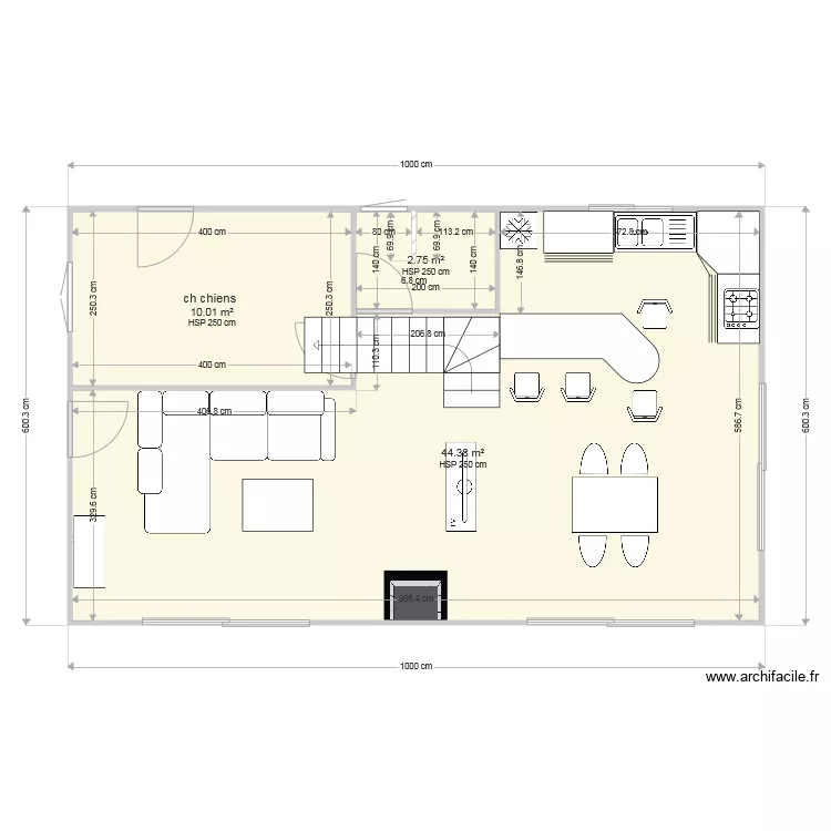 maison bois. Plan de 