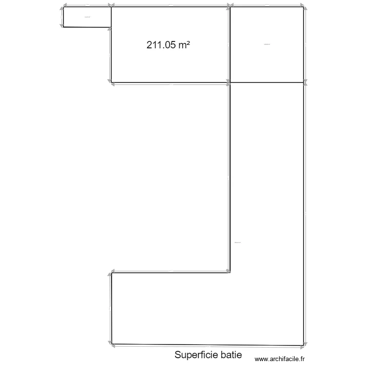 dimensions exterieures et superficie. Plan de 