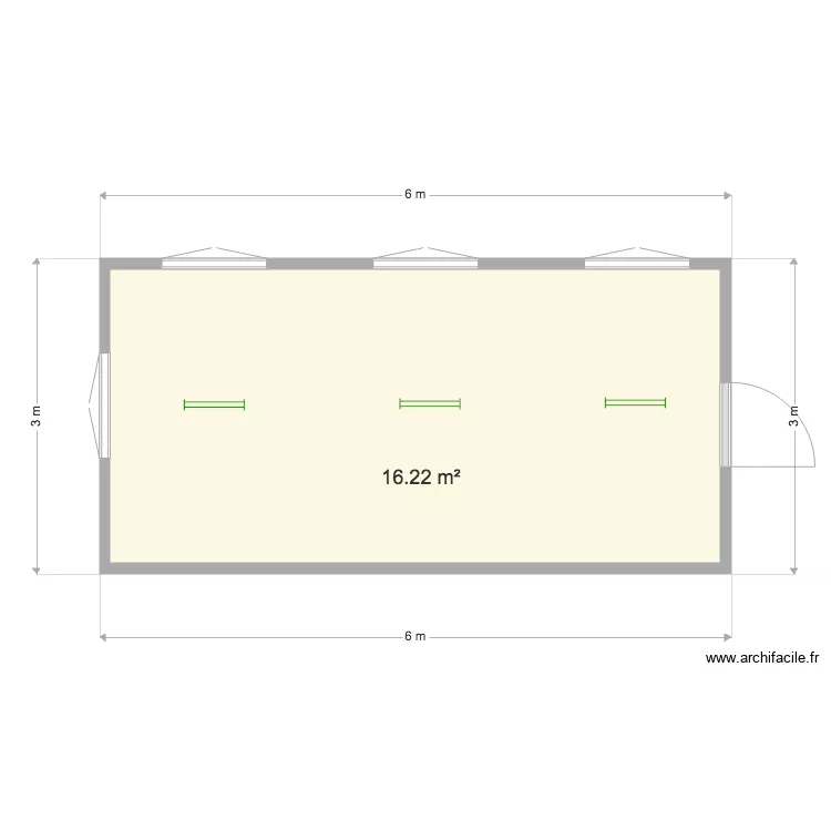 Salle de formation. Plan de 