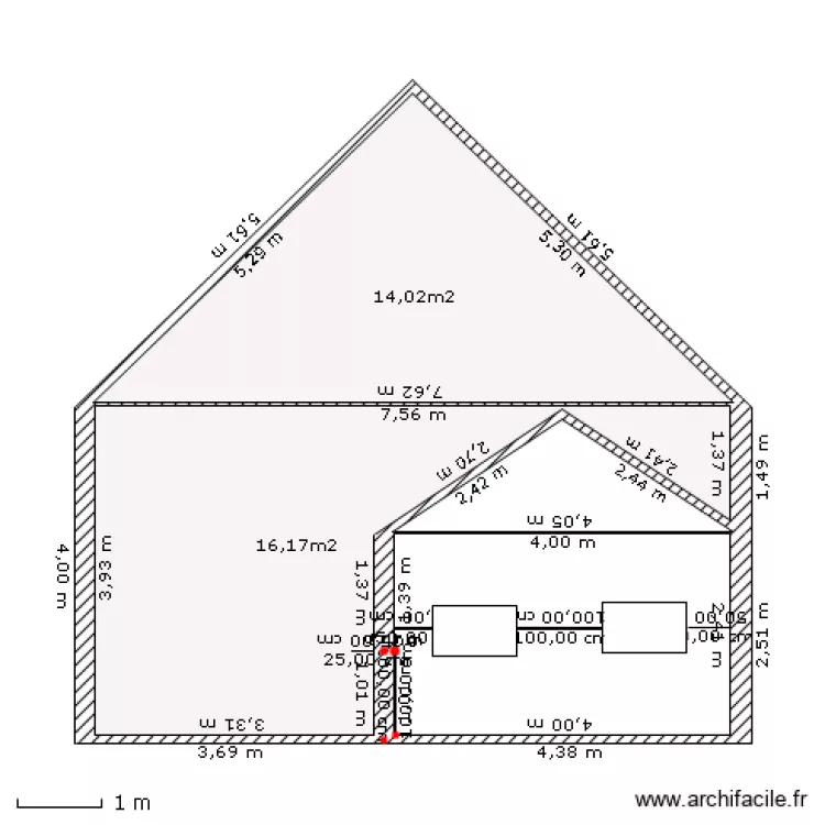 fa&ccedil;ade est. Plan de 