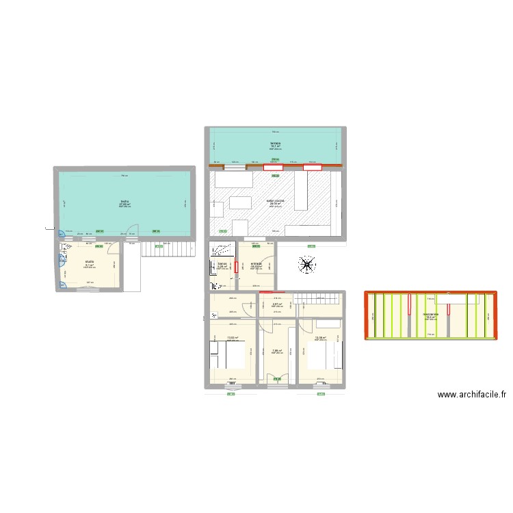 sitges piso. Plan de 11 pièces et 147 m2