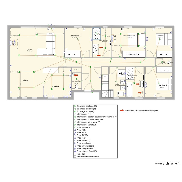 rosnaymodif plombier. Plan de 0 pièce et 0 m2