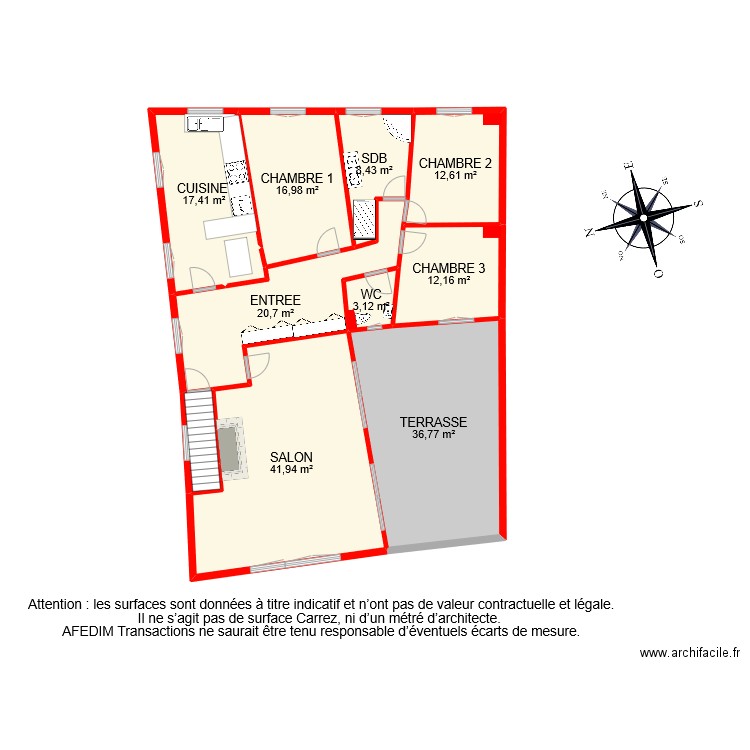 BI 9028 ETAGE BIS. Plan de 12 pièces et 176 m2