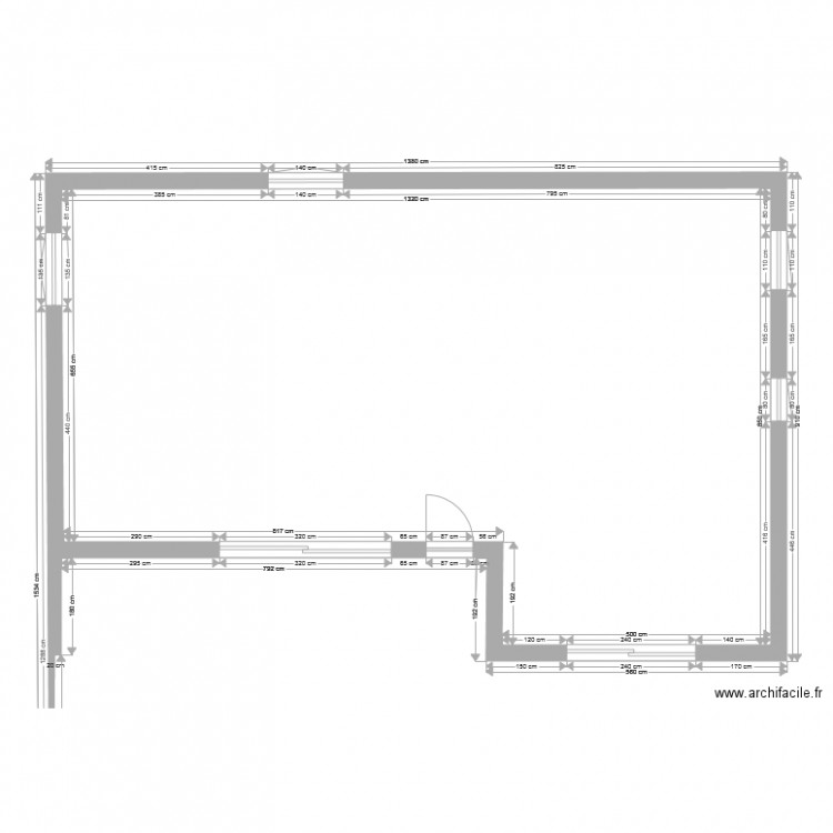 MESURES INITIALES. Plan de 0 pièce et 0 m2