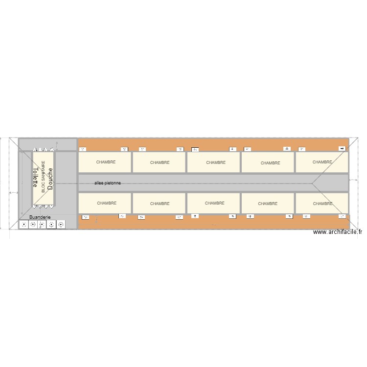 Extension. Plan de 0 pièce et 0 m2