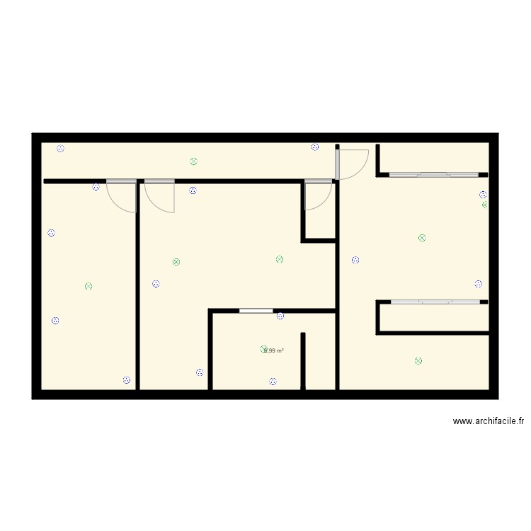 ferme viriat etg. Plan de 4 pièces et 78 m2