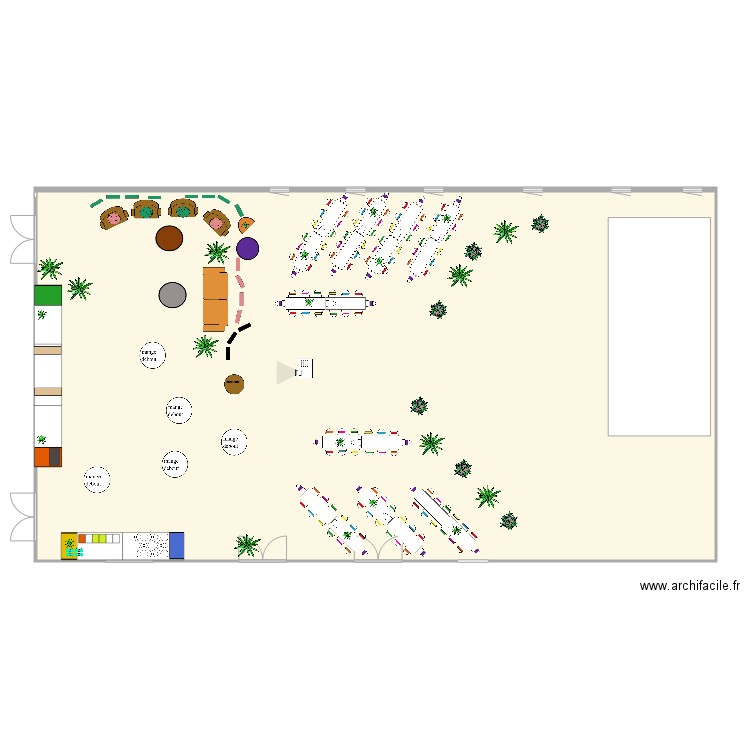 anniversaire tropical. Plan de 0 pièce et 0 m2