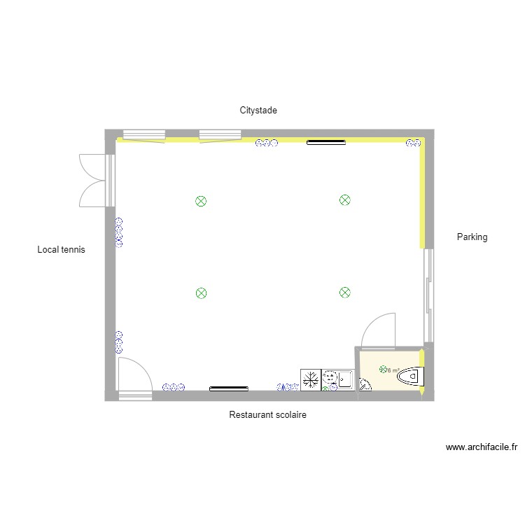 projet ancien fournil - Plan 1 pièce 2 m2 dessiné par smart01