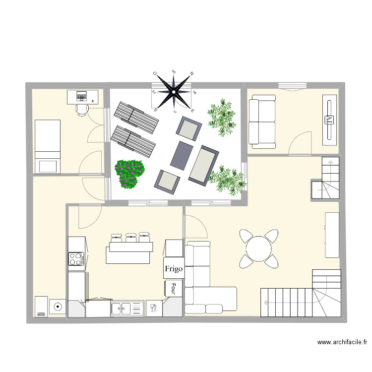 ROBIN. Plan de 6 pièces et 104 m2